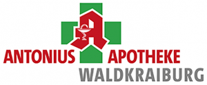 Antonius Apotheke Waldkraiburg Logo in Rot und Grün